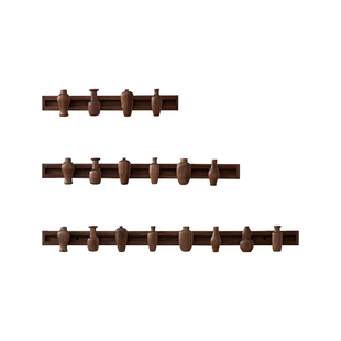 木町实木衣服滑动挂钩免打孔长排钩衣柜玄关衣帽门后墙壁挂架挂钩