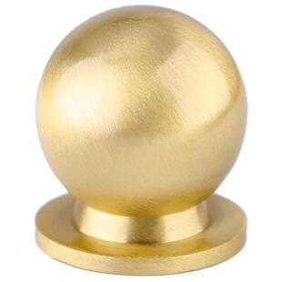 铜匠师柜门拉手现代简约北欧美式橱衣柜抽屉轻奢金色单孔黄铜把手