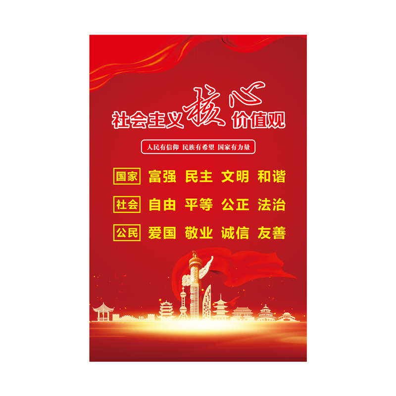 党建文化墙装饰社会主义核心价值观文字标语教室办公室墙贴海报贴