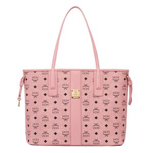 【12期免息】MCM LIZ中号桃花粉托特包购物袋子母包通勤手提