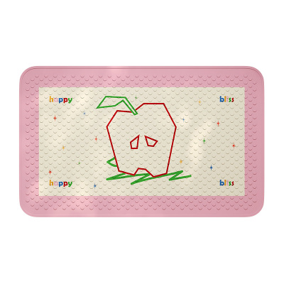 棱线苹果吸盘垫卫生间防滑淋浴垫子花洒简约地垫浴室浴缸垫防摔垫