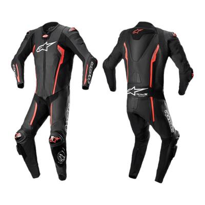 A星男士连体皮衣赛道摩托车骑行