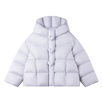 MUCMUKN【紫芋泡芙】三防安心绒立体爱心连帽羽绒服加厚外套女童