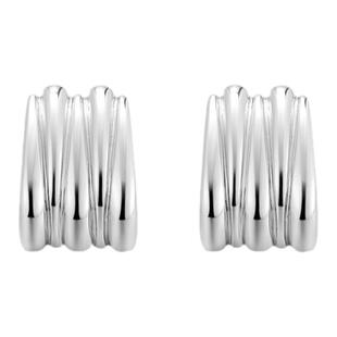 离岛空气几何交错耳环女款S925银耳钉小众设计感高级耳饰