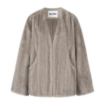 VIAPITTI渐变大口袋环保皮草