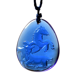 宋韶光2026马年吉祥物牛熊保岁本命年马鼠兔十二生肖琉璃吊坠摆件