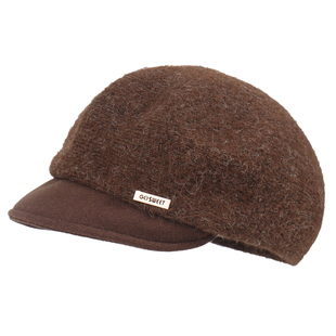 高级感帽子女秋冬季针织鸭舌贝雷帽保暖防寒八角帽百搭洋气妈妈帽