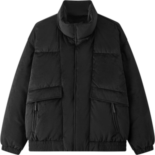 gxg.jeans男装 双色肌理面料时尚面包服短款羽绒服男 25年冬新品