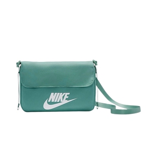 Nike耐克斜挎包女包新款运动包邮差包时尚绿色单肩小包CW9300-016
