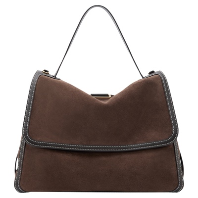 VH女包知行公文双肩包羊反绒头层牛皮出差男女同款多功能旅行包包