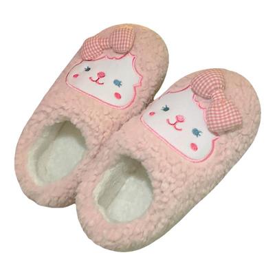保暖可爱少女心全包跟毛绒棉拖鞋