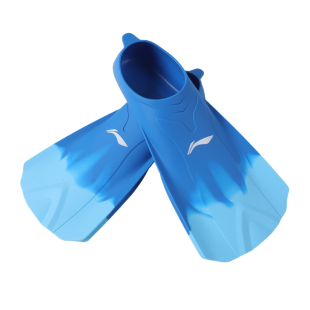 李宁脚蹼游泳专用儿童青少年游泳训练短脚蹼硅胶蛙鞋鸭脚板套装备