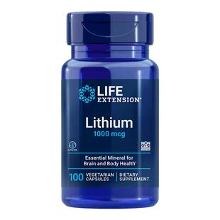 保税仓速发 LifeExtension美国乳清酸锂补充剂1毫克低剂量Lithium
