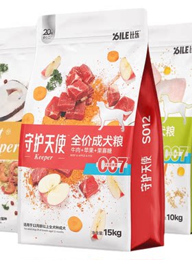 比乐原味鲜狗粮10kg守护者狗粮成犬幼犬鸭肉燕麦牛肉苹果金毛泰迪
