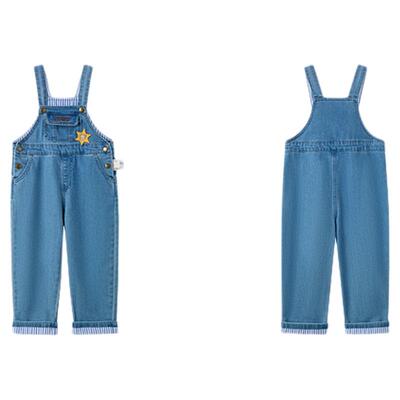 【无氨舒弹】PawinPaw卡通小熊童装25年秋季新款男宝宝牛仔背带裤