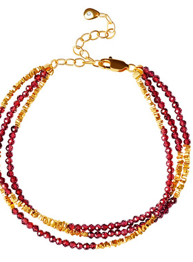 宫里上新母亲节礼物石榴石银手链