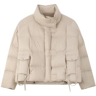 Mind Bridge女士短款立领羽绒服冬季面包服2025年加厚保暖外套