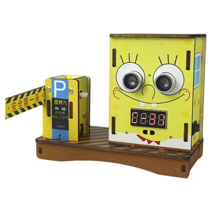 科技小制作小发明感应智能道闸玩具手工模型玩具停车场道闸杆玩具