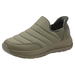 足力健老人鞋官方新款冬季皮毛一体东北加绒加厚保暖一脚蹬棉鞋男