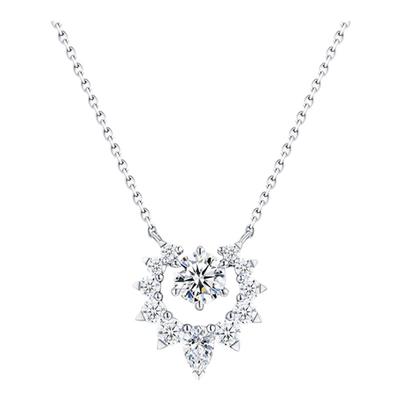 CEVOL新奢钻石 生而闪曜系列18K金钻石吊坠项链品牌设计款密镶女