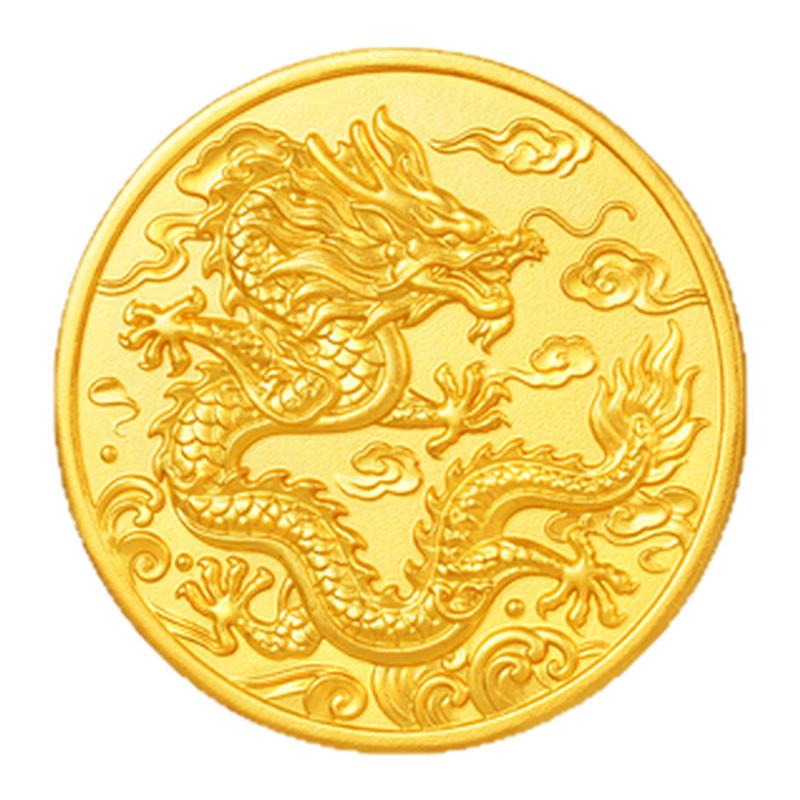 周大生黄金投资金足金龙凤呈祥金币金块金条收藏纪念送男女友礼物