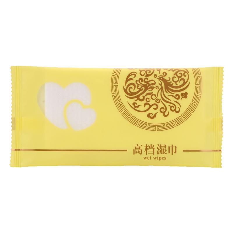 水为本餐厅酒店用无纺布湿毛巾厨房消毒印LOGO金色款加厚湿巾现货