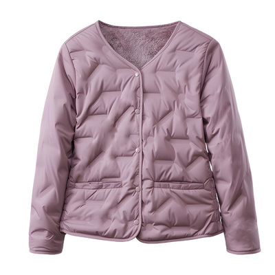 女士加绒长袖羽绒服保暖轻薄官方