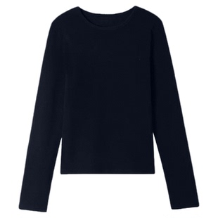 COCO ZONE 刘 一一“耐穿打底”莱赛尔兔毛混纺长袖T恤 CD2A2994