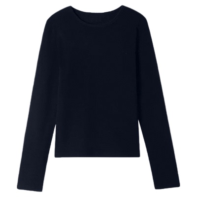 COCO ZONE 刘 一一“耐穿打底”莱赛尔兔毛混纺长袖T恤 CD2A2994