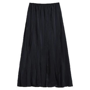 IVYKKI艾维2026年夏季新款时尚气质半身裙女百褶裙中长款直筒裙子