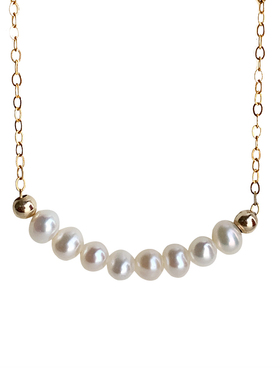 天然淡水美国14K包金小众设计