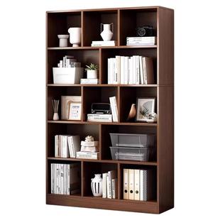 书架置物架落地家用储物柜客厅卧室靠墙收纳柜书橱柜一体整墙书柜