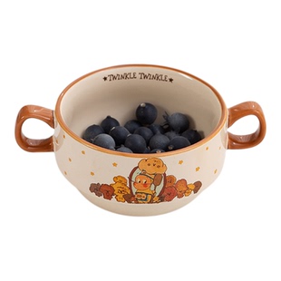 OCE星星人系列陶瓷餐具家用高颜值饭碗双耳汤碗菜盘餐盘蘸料碟