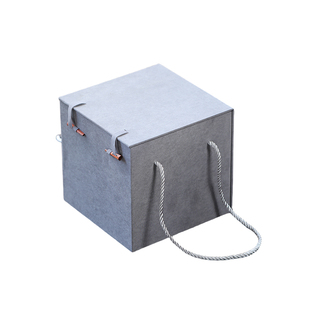 绒布提梁礼盒复古国风木扣翻盖提梁锦盒紫砂壶茶具花瓶茶叶包装盒