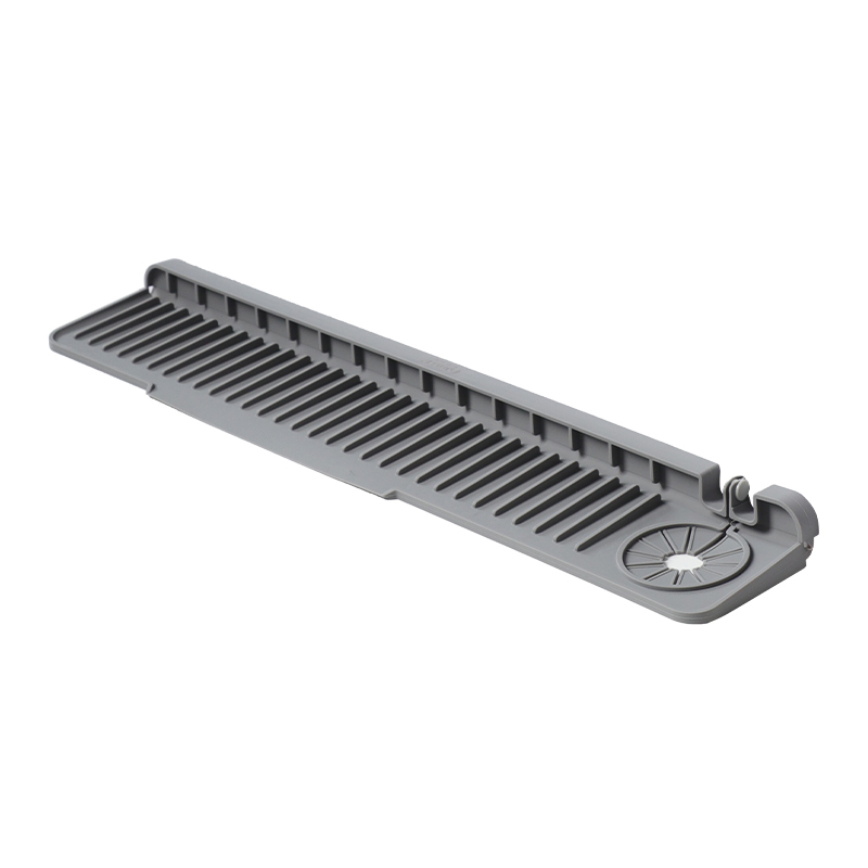 单孔水龙头加长沥水垫厨房水槽边缘防积水硅胶垫折边防溅水置物垫