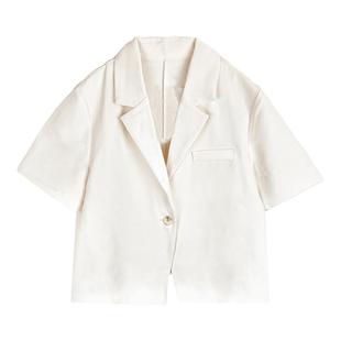 班尼路短袖西装女2026夏季新款薄款叠穿上衣气质高级感西服外套J