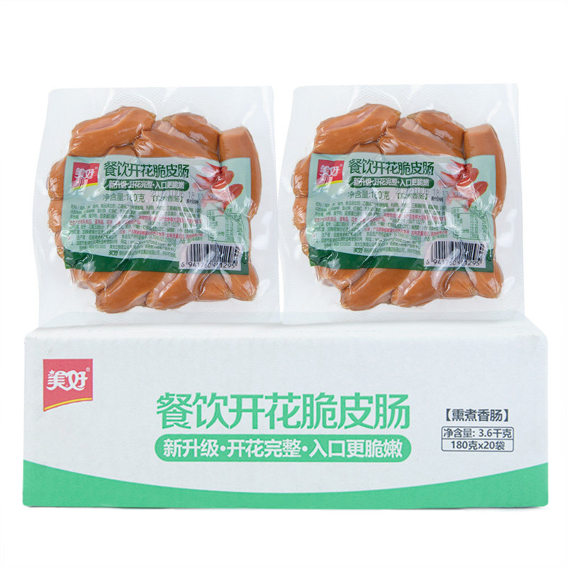 180g开花脆皮肠美好冒菜火锅食材
