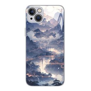 古风山水适用小米17promax手机壳15红米k90/note14高级感13ultra新中式k80水墨画k70中国风k60玻璃k50新款k40