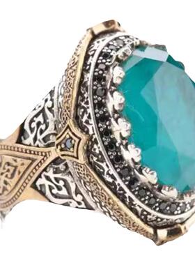 纯银戒指帕拉伊巴碧玺宝石