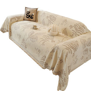 秋冬欧式皮沙发专用套罩全包防滑沙发巾一整张全盖现代简约风盖毯