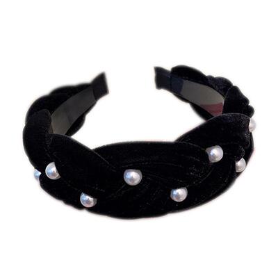 L9000黑丝绒气质麻花发箍