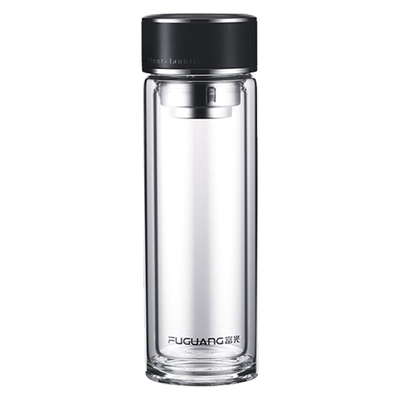 富光双层玻璃杯抗菌隔热高硼硅男女士高档水杯礼盒泡茶杯商务定制