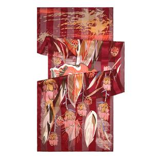 MARJAKURKI玛丽亚古琦真丝丝巾女高级感礼盒妈妈围巾红色披肩礼物