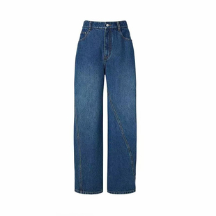 MF玛菲2026春季专柜正品 棉 复古宽松阔腿裤牛仔裤A1GB13125 1980