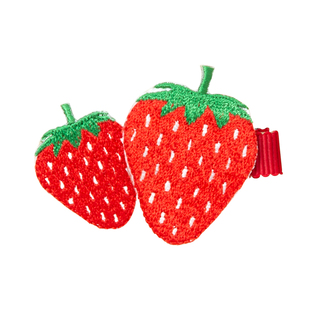 tangtang新款儿童头饰发夹卡通刺绣草莓汉堡可爱宝宝边夹女童发饰