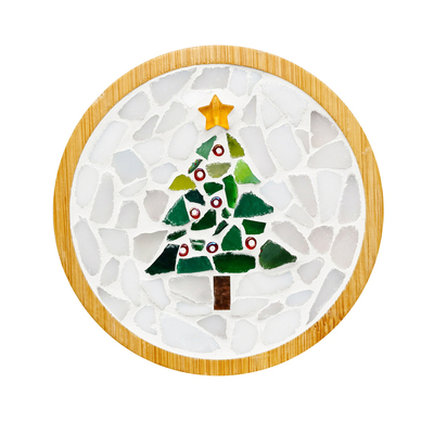 圣诞节杯垫马赛克diy创意手工