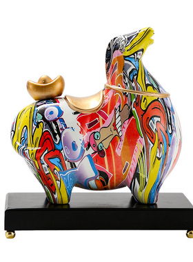 马到成功摆件玄关客厅电视柜