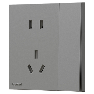 罗格朗开关插座面板畅境深砂银一开5五孔usb四孔暗装86型十大品牌