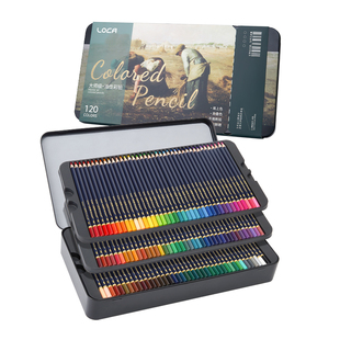 泰驰大师彩铅专业美术设计绘画油性彩色铅笔美术生专用120色水溶性彩铅72/48色套装学生画画全套工具彩色画笔