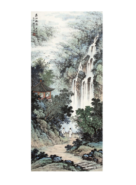 冯超然癸亥秋溪叠嶂中国画山水画